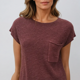 Cap Sleeve Knit Sweater