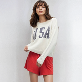 USA Knit Sweater Cream