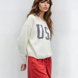 USA Knit Sweater Cream