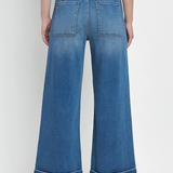 High Rise Super Soft Baggy Cuffed Wide Jeans