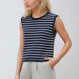 Striped Knit Sweater Tank