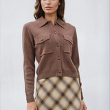 Cropped Sweater Button Up