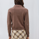 Cropped Sweater Button Up