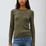 Ribbed Crew Neck Long Sleeve
