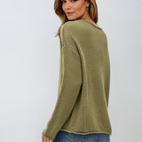 Boxy Waffle Knit Sweater
