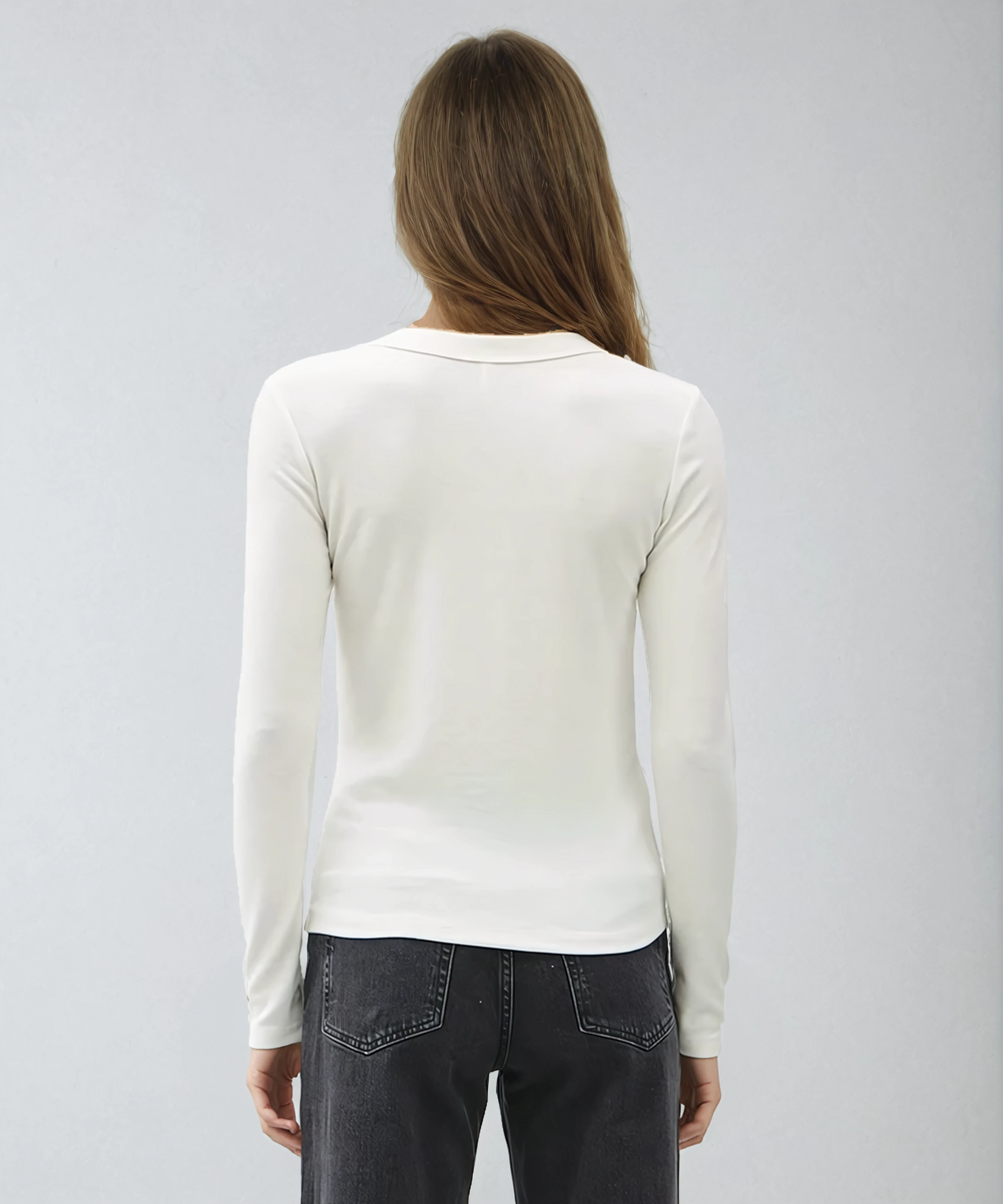Round Neck Knit Top Ivory