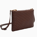 Daisy Woven Crossbody Bag Espresso