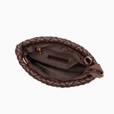 Daisy Woven Crossbody Bag Espresso