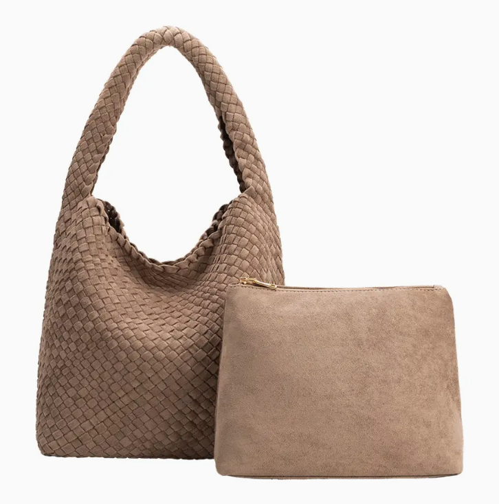 Johanna Suede Shoulder Bag Clay