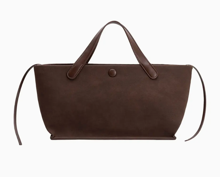 Jill Suede Tote Bag Chocolate