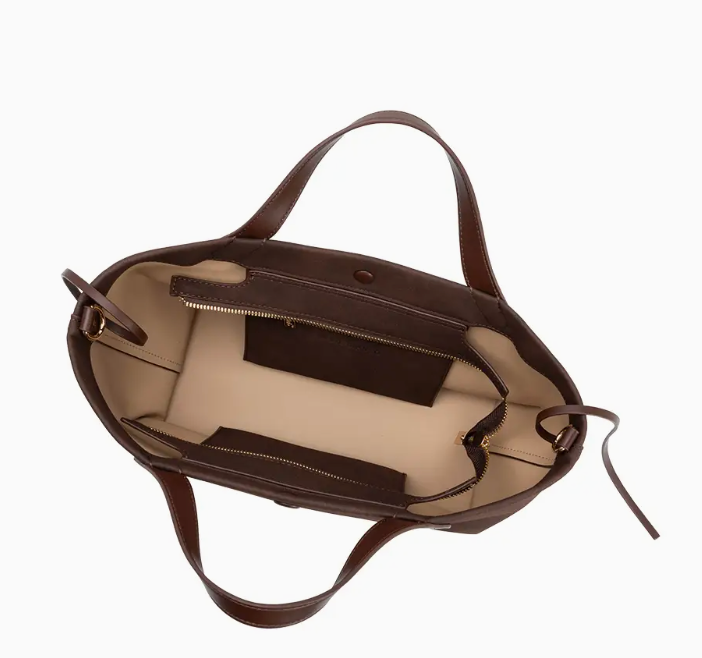 Jill Suede Tote Bag Chocolate