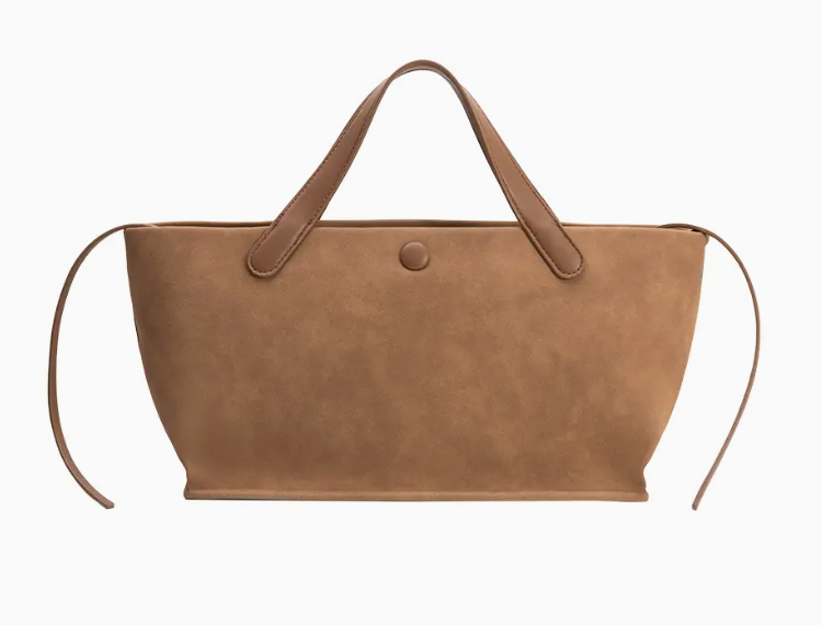 Jill Suede Tote Bag Tan