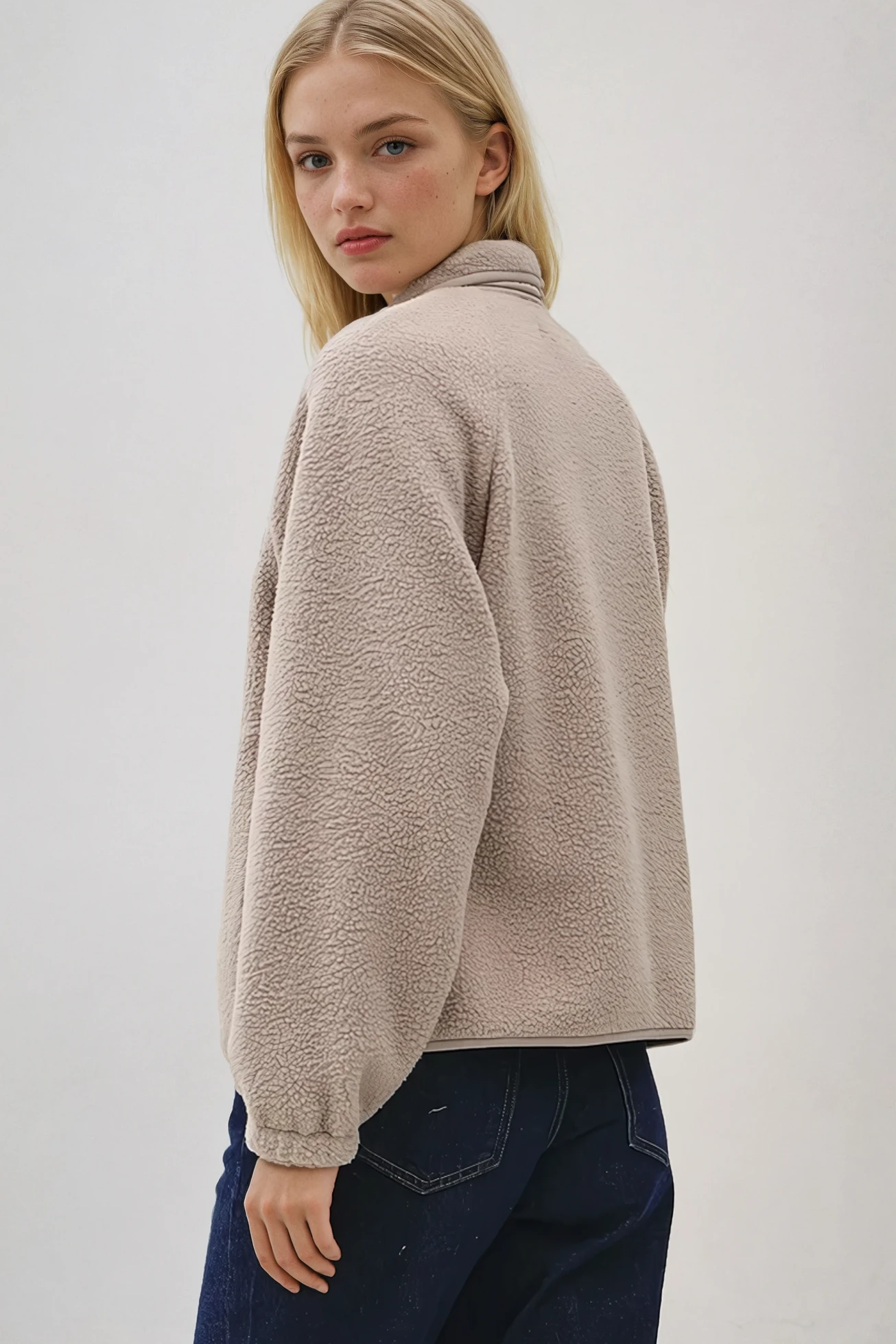 Fleece Button Up Jacket