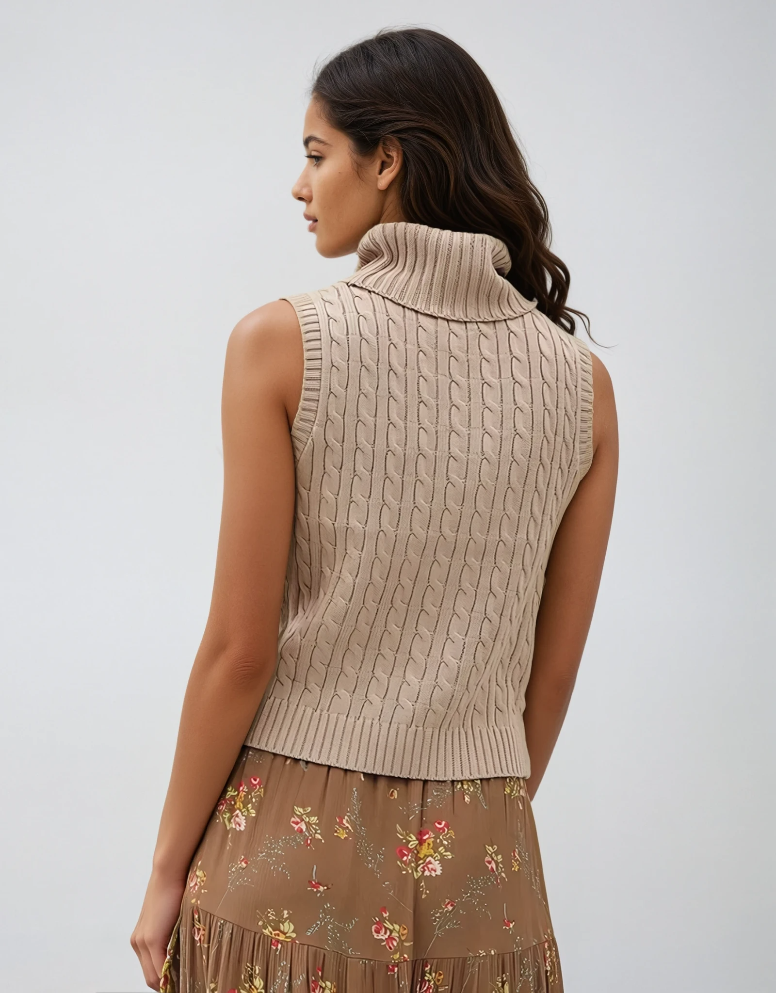 Chunky Cable Sweater Vest