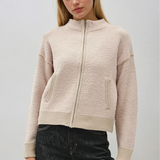 Soft Zip Up Cardigan Taupe