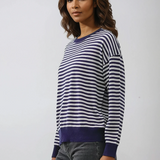 Wool Blend Striped Sweater Top