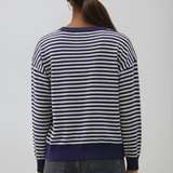 Wool Blend Striped Sweater Top