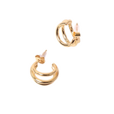 Double Ring Post Earrings