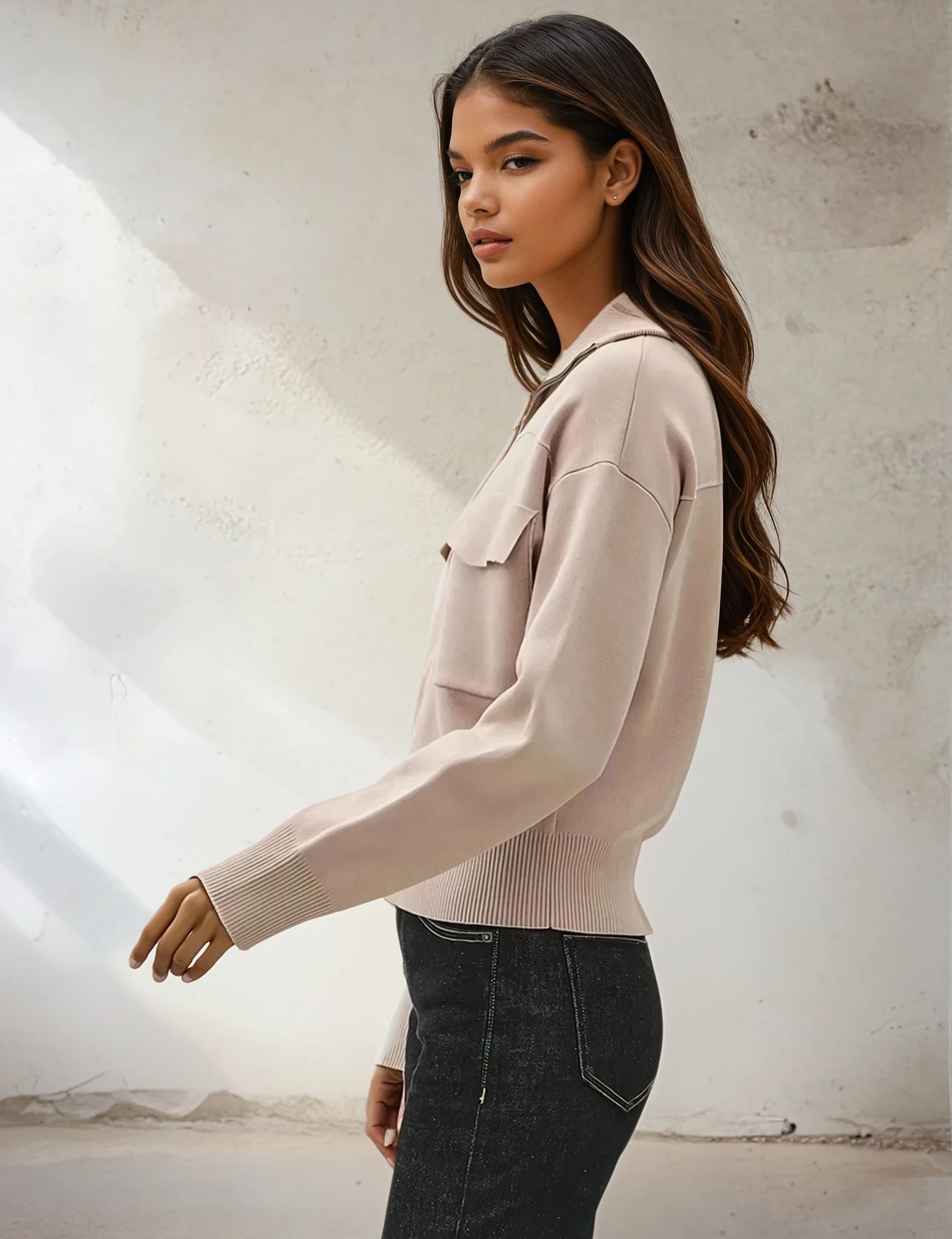 Zip Up Sweater Jacket