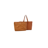 Brown tote bag on a white background