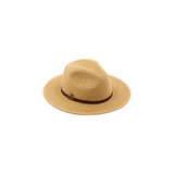 Hana Panama sun hat with suede band trim, lightweight straw design, wide brim for sun protection, stylish accessories hat.