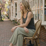 Tencel Wide Leg Pants Earth Grey