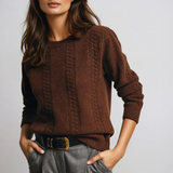 Textured Cable Stitch Pullover