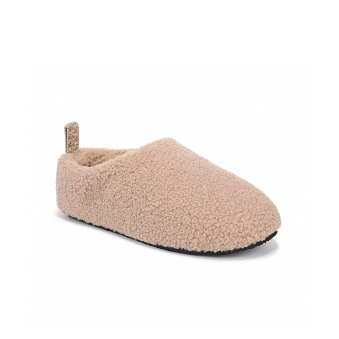 Beige slipper on a white background