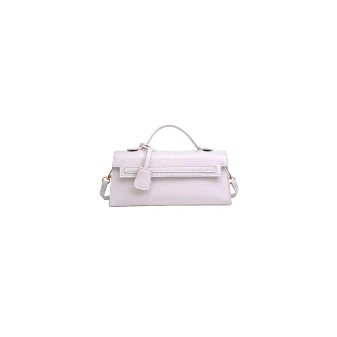 White handbag on a white background