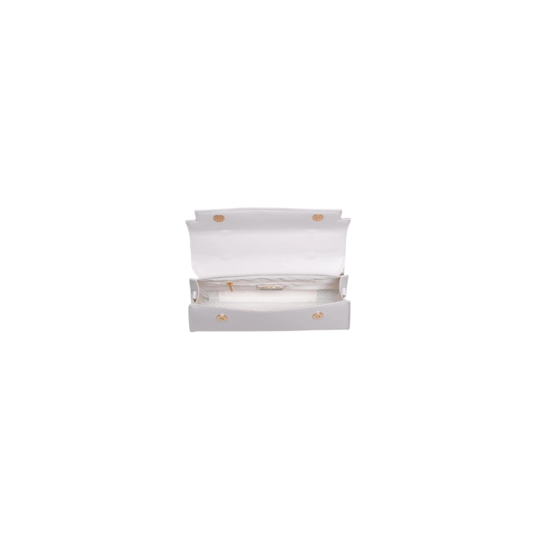 White jewelry box with a mirror on a white background