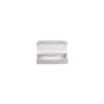 White jewelry box with a mirror on a white background