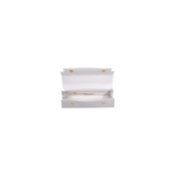 White jewelry box with a mirror on a white background
