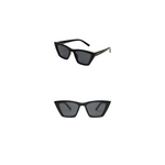 Black sunglasses on a white background