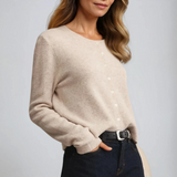The Medina Cardigan Light Oatmeal Heather