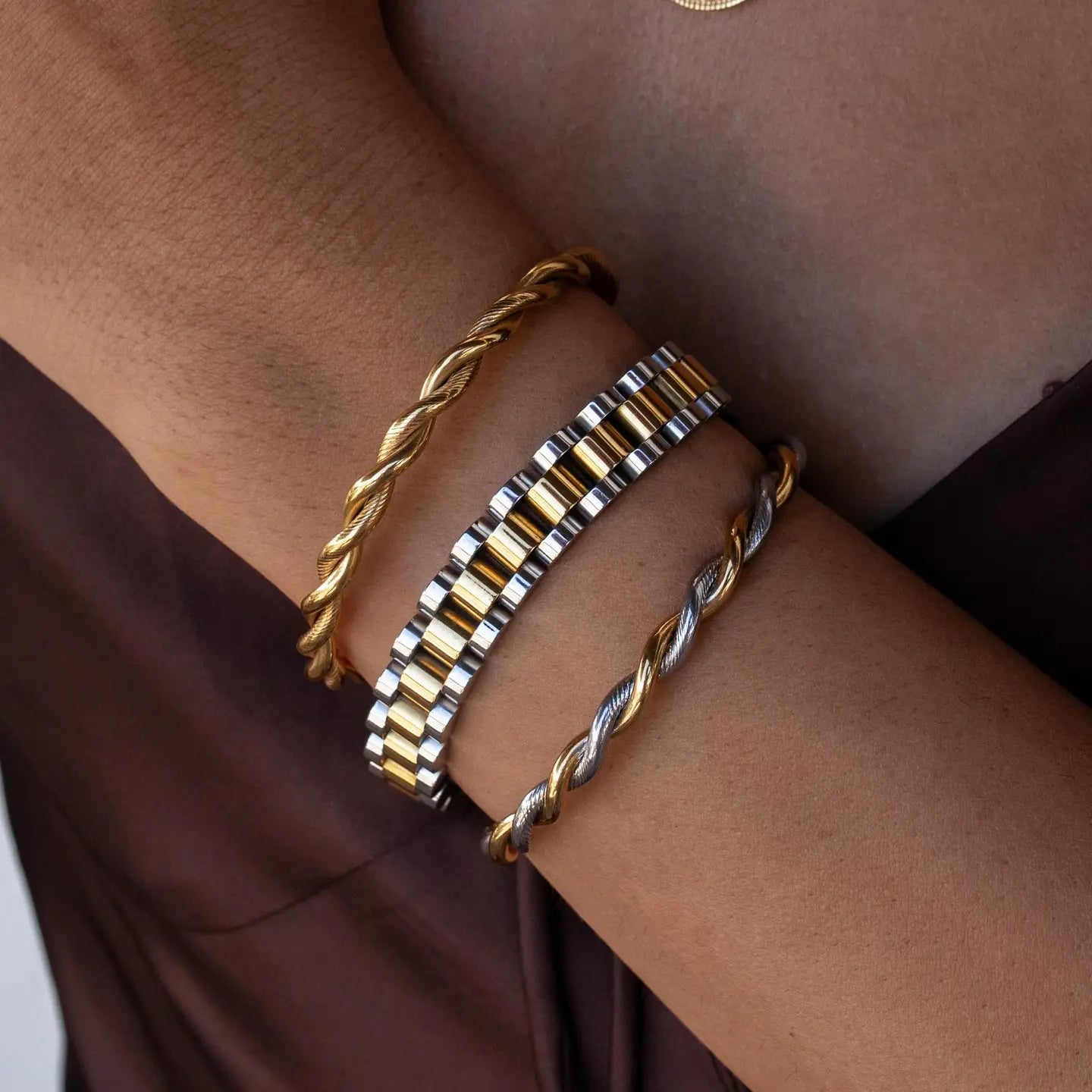 All Love cuff bracelet by ALCO, a stylish accessories jewelry piece featuring a sleek metal design for everyday wear.