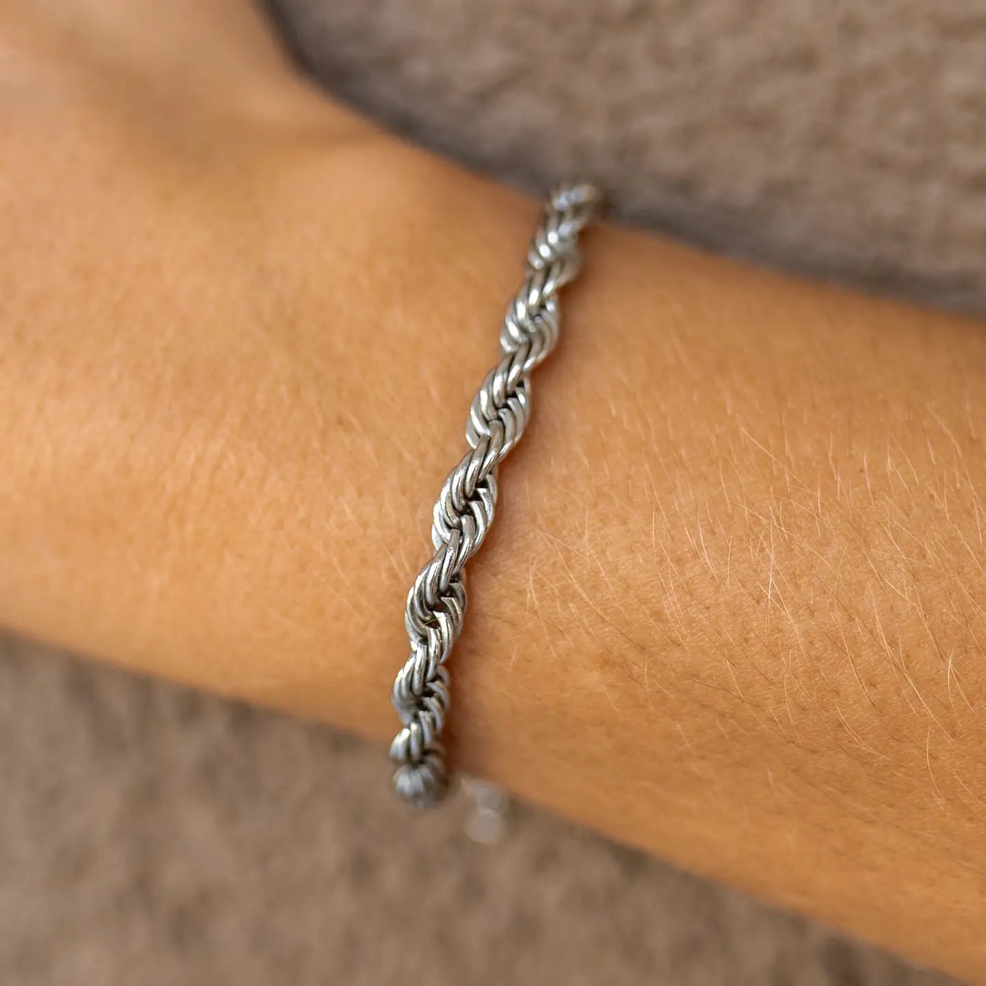 Silver Solace bracelet by ALCO, a stylish jewelry accessory featuring a sleek design and modern craftsmanship.