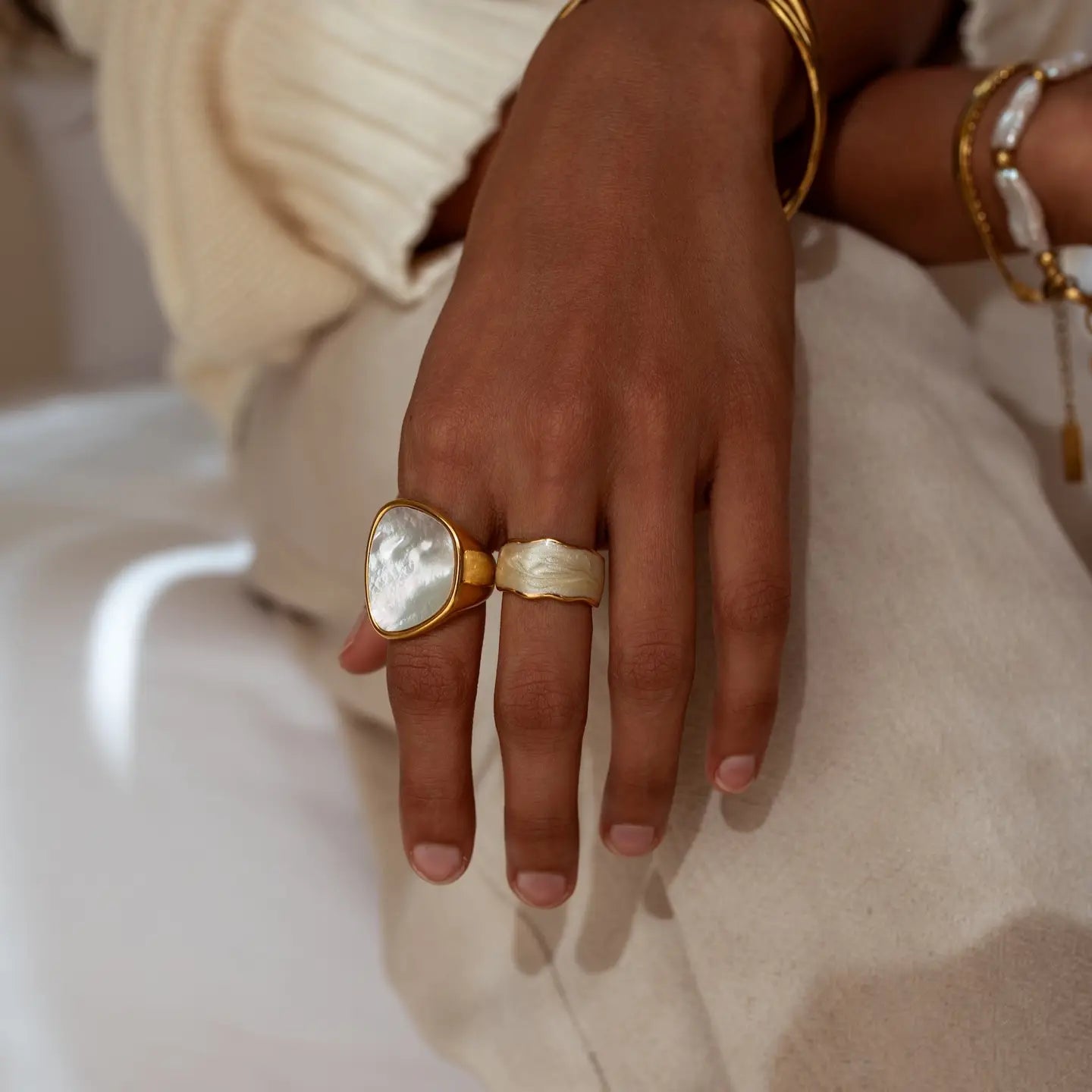 Gold Renewal Ring by ALCO, stylish jewelry accessory featuring a sleek band design for elegant wear.