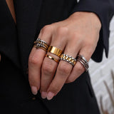 Silver Vault Ring by ALCO, a stylish jewelry accessory featuring a sleek silver design and modern ring style.