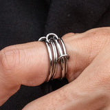 Silver Vault Ring by ALCO, a stylish accessory jewelry ring with a sleek silver design.