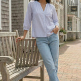 Striped Button Down Blouse