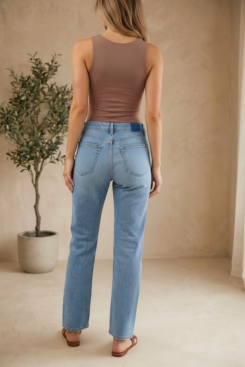 Be Cool Gretta Top Milk Chocolate, a basic women's top in milk chocolate color, shown on a hanger.
