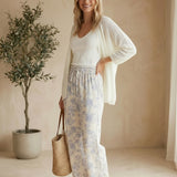 Be Cool white cotton knit dolman open cardigan, relaxed fit top with wide sleeves and open front, stylish and comfortable.