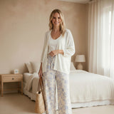 White Be Cool dolman open cardigan made of soft cotton, featuring a relaxed fit and open front design.