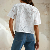 Broderie Short Sleeve Blouse