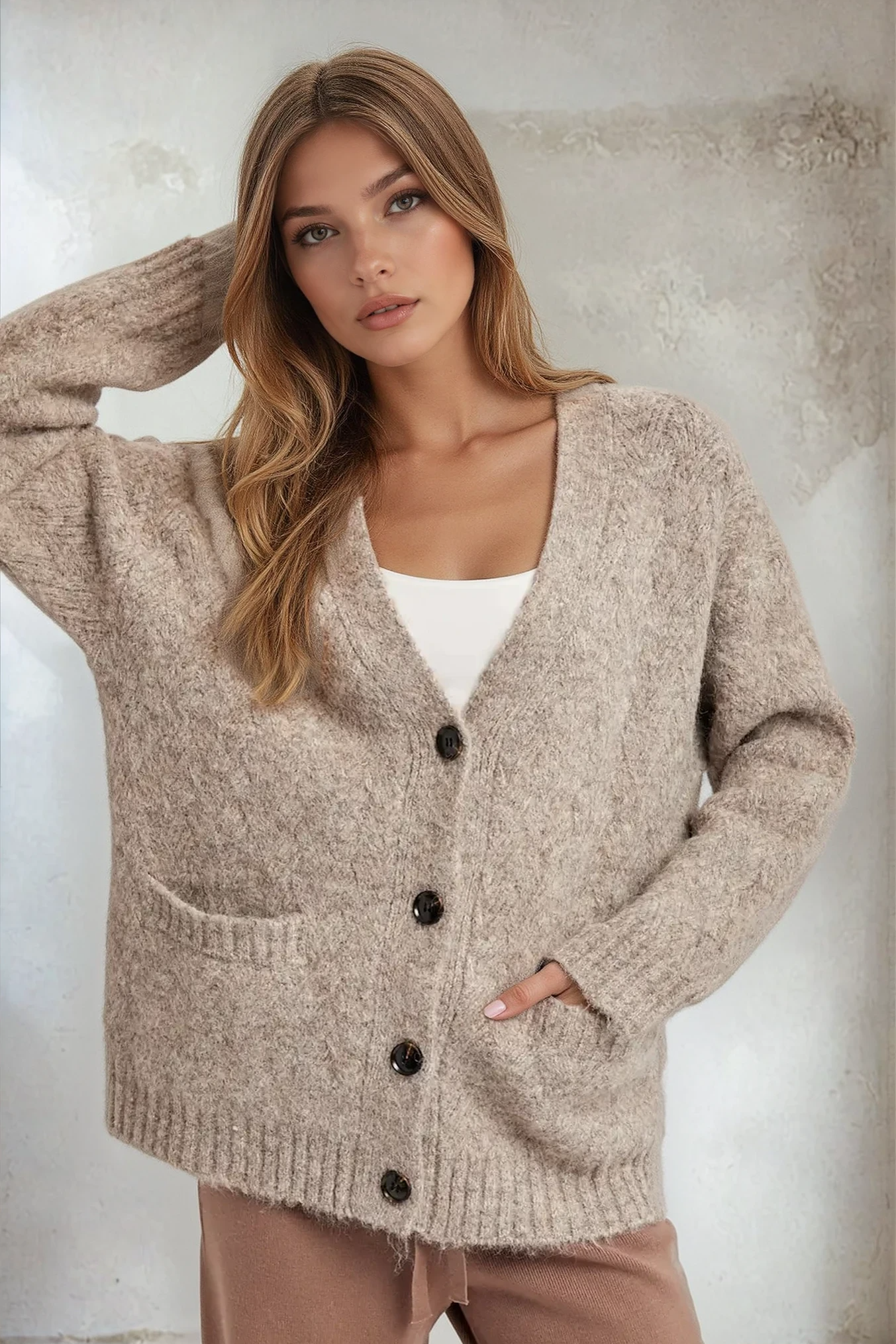 Button Down Knit Cardigan