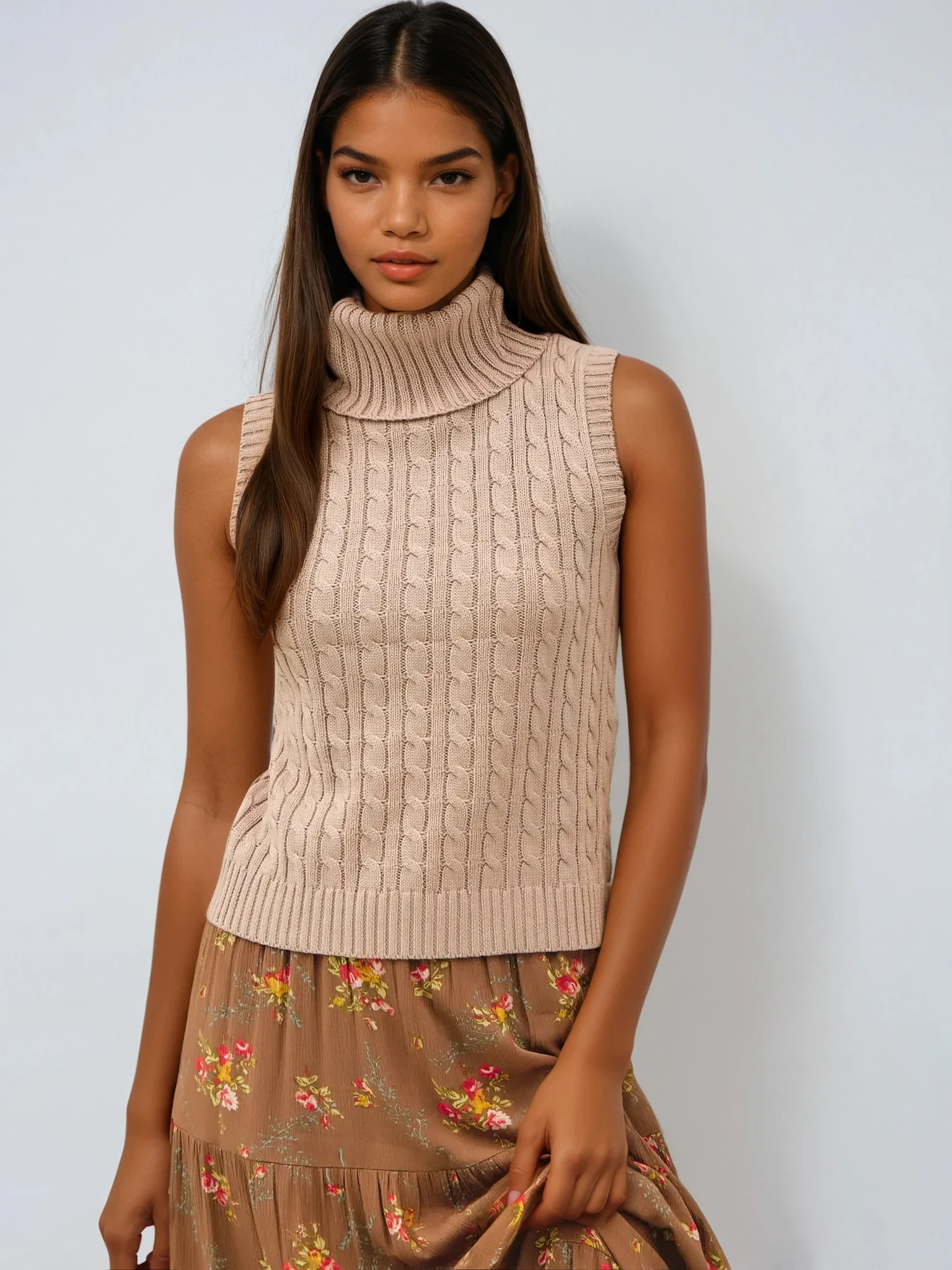 Chunky Cable Sweater Vest