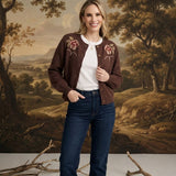 Floral Embroidered Knit Cardigan