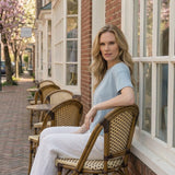 Ribbed Boxy T-Shirt Ice Blue