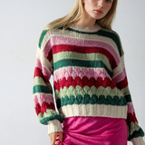 Chunky Stripe Sweater Hunter Green
