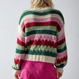 Chunky Stripe Sweater Hunter Green